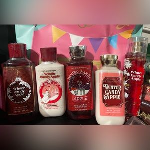 BATH & BODY WORKS 3-Piece "WINTER CANDY APPLE " Lotion Mist + Shower Gel FRESH!
